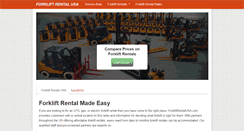 Desktop Screenshot of forkliftrentalusa.com