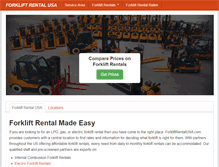 Tablet Screenshot of forkliftrentalusa.com